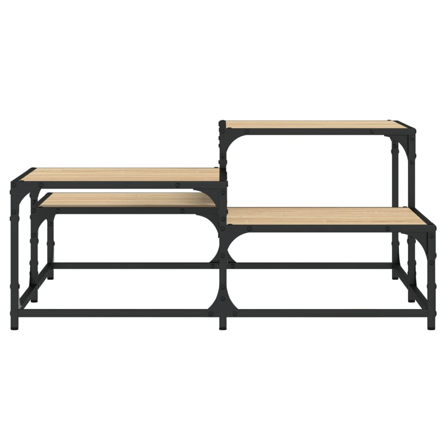 Salontafel 87,5X87,5X40 Cm Bewerkt Hout Kleurig 87.5 x 87.5 x 40 cm Sonoma eiken