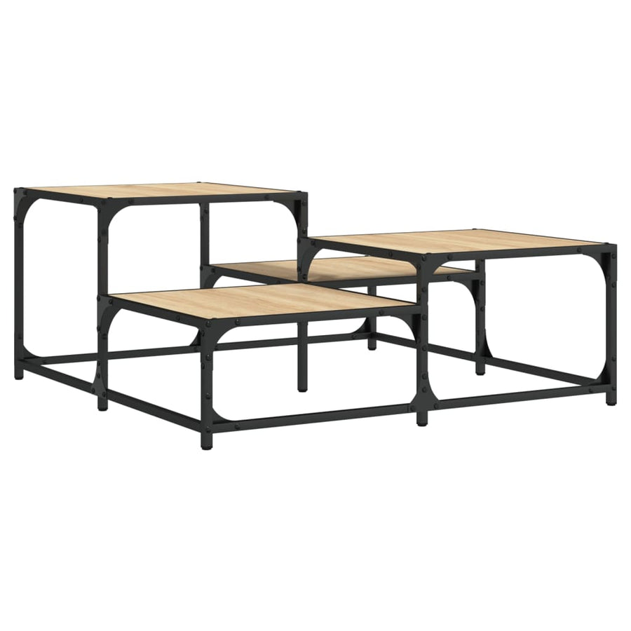 Salontafel 87,5X87,5X40 Cm Bewerkt Hout Kleurig 87.5 x 87.5 x 40 cm Sonoma eiken