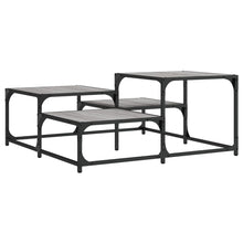 Salontafel 87,5X87,5X40 Cm Bewerkt Hout Eikenkleur 87.5 x 87.5 x 40 cm Grijs sonoma