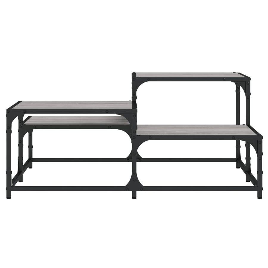 Salontafel 87,5X87,5X40 Cm Bewerkt Hout Eikenkleur 87.5 x 87.5 x 40 cm Grijs sonoma
