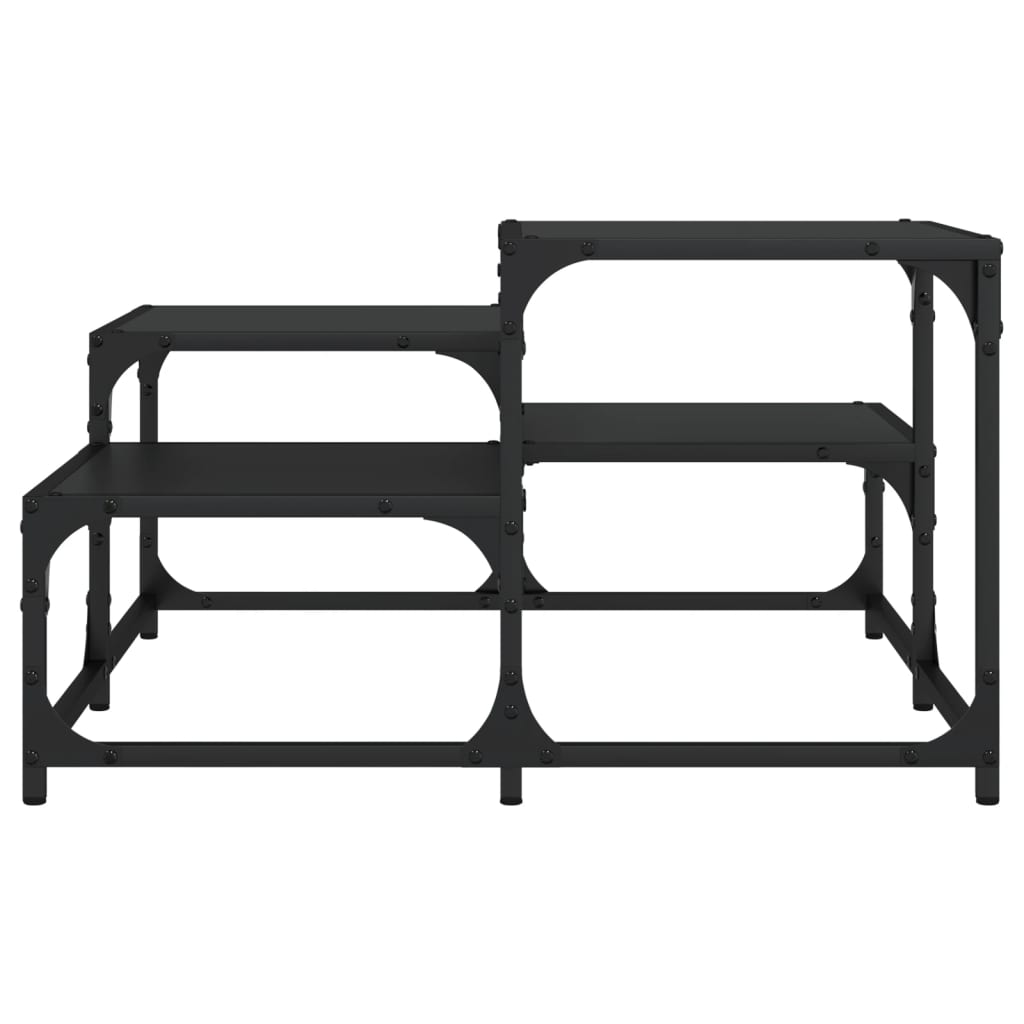 Salontafel Bewerkt Hout 68 x 68 x 40 cm Zwart
