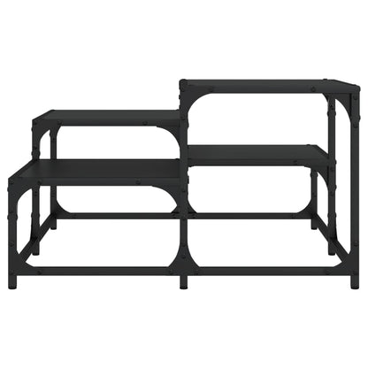 Salontafel Bewerkt Hout 68 x 68 x 40 cm Zwart