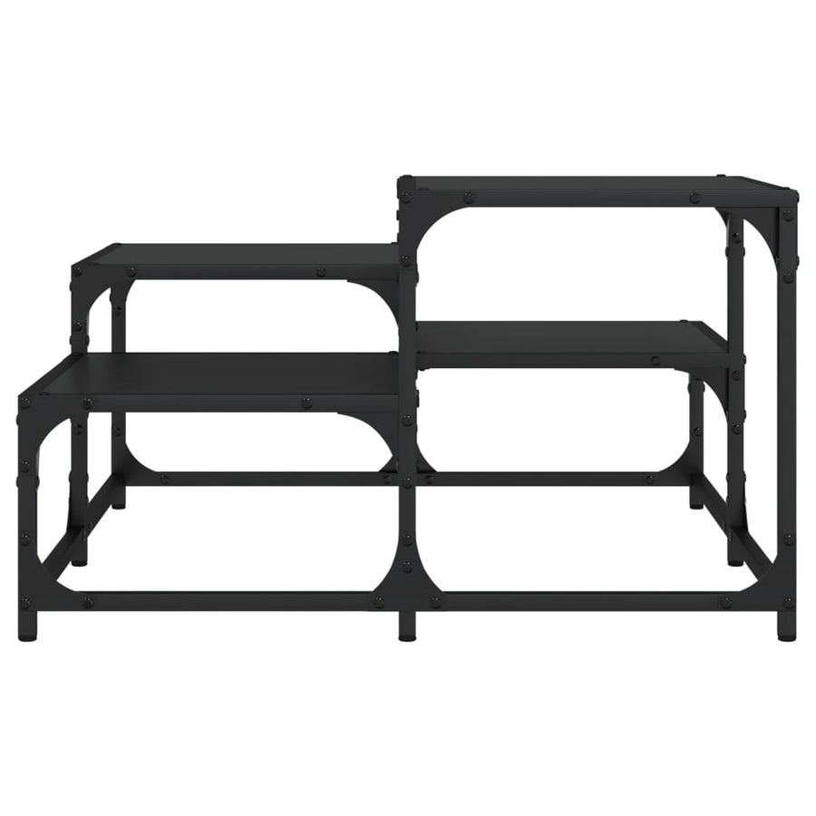Salontafel Bewerkt Hout 68 x 68 x 40 cm Zwart