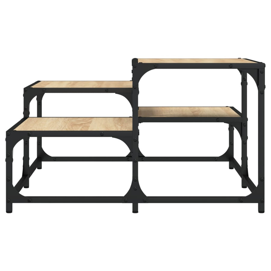 Salontafel Bewerkt Hout Kleurig 68 x 68 x 40 cm Sonoma eiken