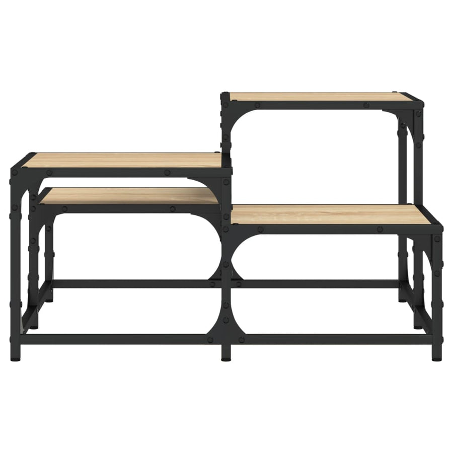 Salontafel Bewerkt Hout Kleurig 68 x 68 x 40 cm Sonoma eiken