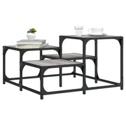 Salontafel 68x68x40 cm bewerkt hout grijs