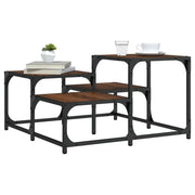 Salontafel 68x68x40 cm bewerkt hout bruineiken