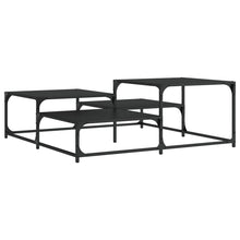 Salontafel Bewerkt Hout 107 x 107 x 40 cm Zwart