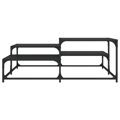 Salontafel Bewerkt Hout 107 x 107 x 40 cm Zwart