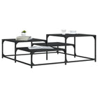 Coffee table 107x107x40 cm treated wood black