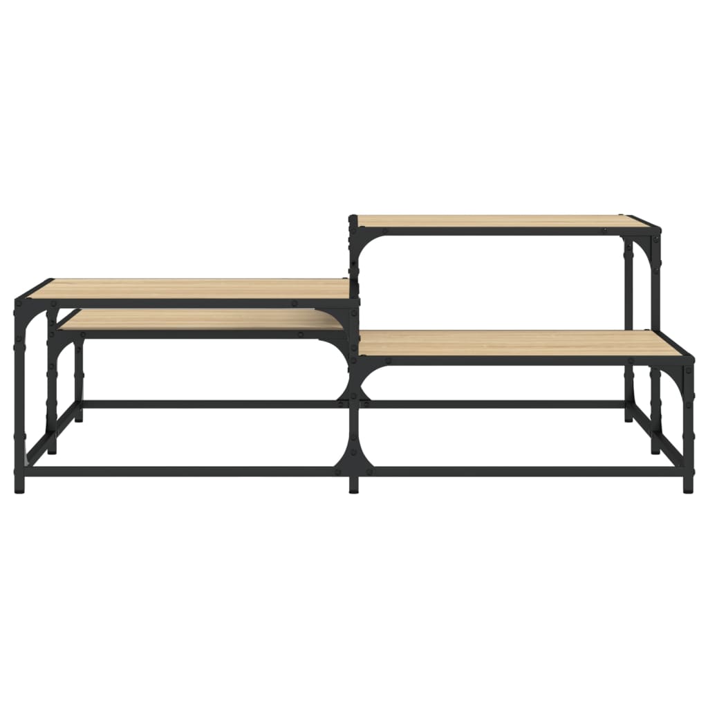 Salontafel Bewerkt Hout Kleurig 107 x 107 x 40 cm Sonoma eiken