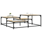 Salontafel 107x107x40 cm bewerkt hout sonoma eiken