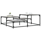 Salontafel 107x107x40 cm bewerkt hout grijs