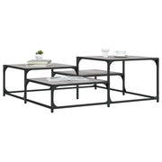 Salontafel 107x107x40 cm bewerkt hout grijs