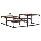 Salontafel 107x107x40 cm bewerkt hout bruin