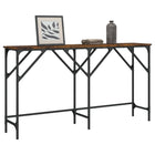 Wandtafel 140x29x75 cm bewerkt hout gerookt eiken