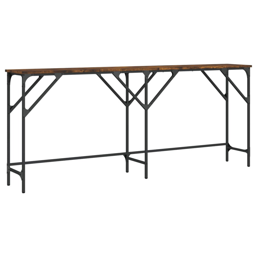 Wandtafel Bewerkt Hout Kleurig 180 x 29 x 75 cm Gerookt eiken