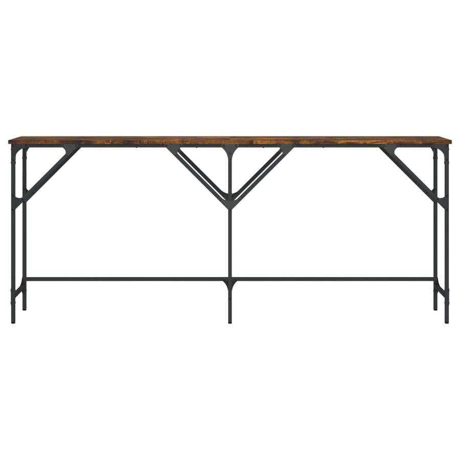 Wandtafel Bewerkt Hout Kleurig 180 x 29 x 75 cm Gerookt eiken