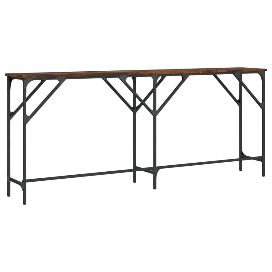 Wandtafel Bewerkt Hout Kleurig 180 x 29 x 75 cm Gerookt eiken