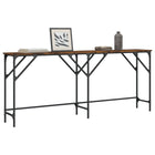 Console table 180x29x75 cm treated wood smoked oak look