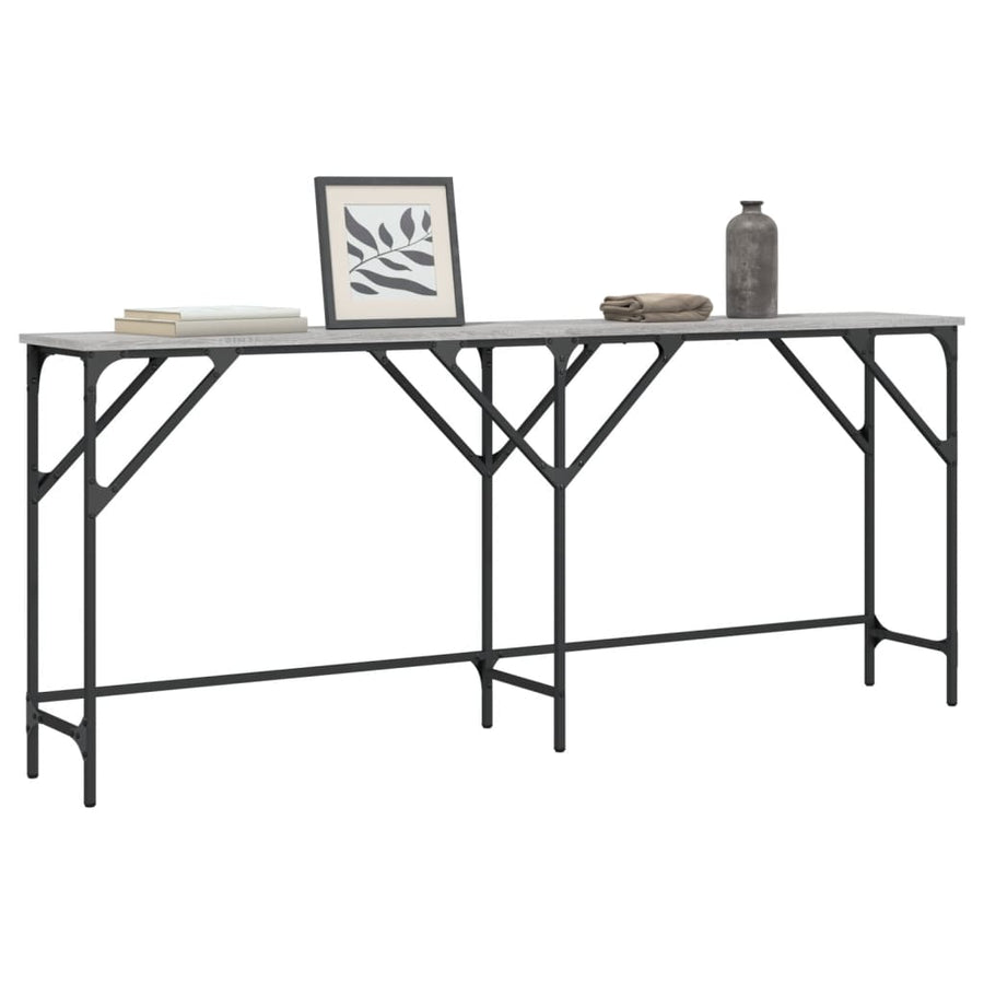 Wandtafel Bewerkt Hout Eikenkleurig 180 x 29 x 75 cm Grijs sonoma
