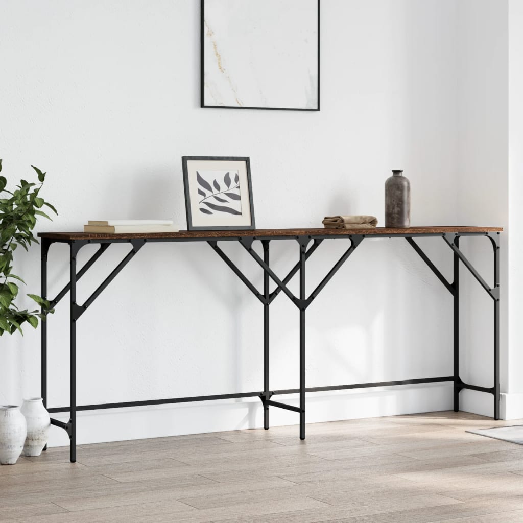 Wandtafel 180X29X75 Cm Bewerkt Hout bruin eikenkleur