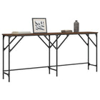 Console Table 180X29X75 Cm Carved Wood Brown Oak Color