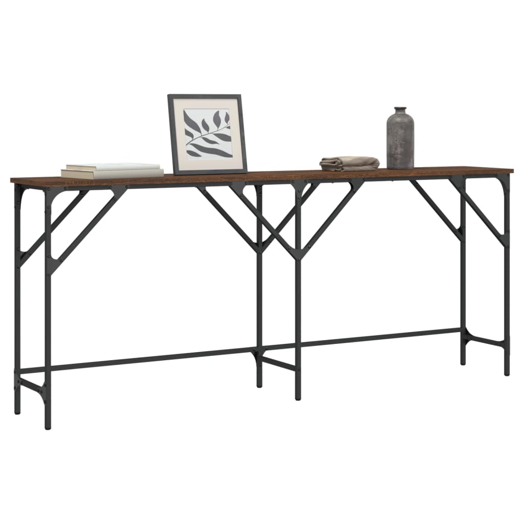 Wandtafel 180X29X75 Cm Bewerkt Hout bruin eikenkleur
