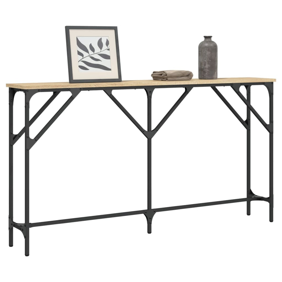Wandtafel Bewerkt Hout Kleurig 140 x 23 x 75 cm Sonoma eiken