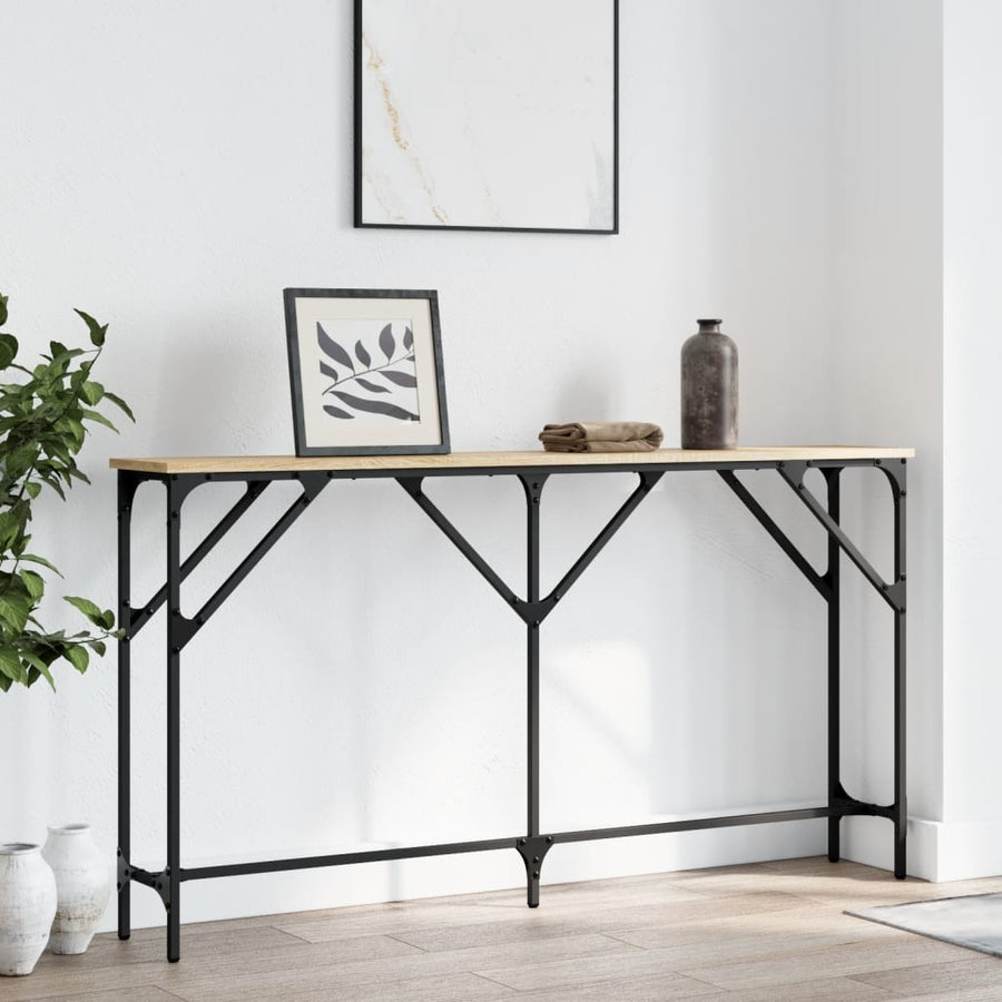 Wandtafel Bewerkt Hout Kleurig 140 x 23 x 75 cm Sonoma eiken