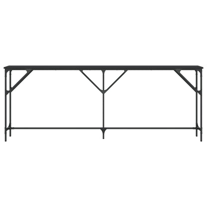 Wandtafel 200x29x75 cm bewerkt hout zwart