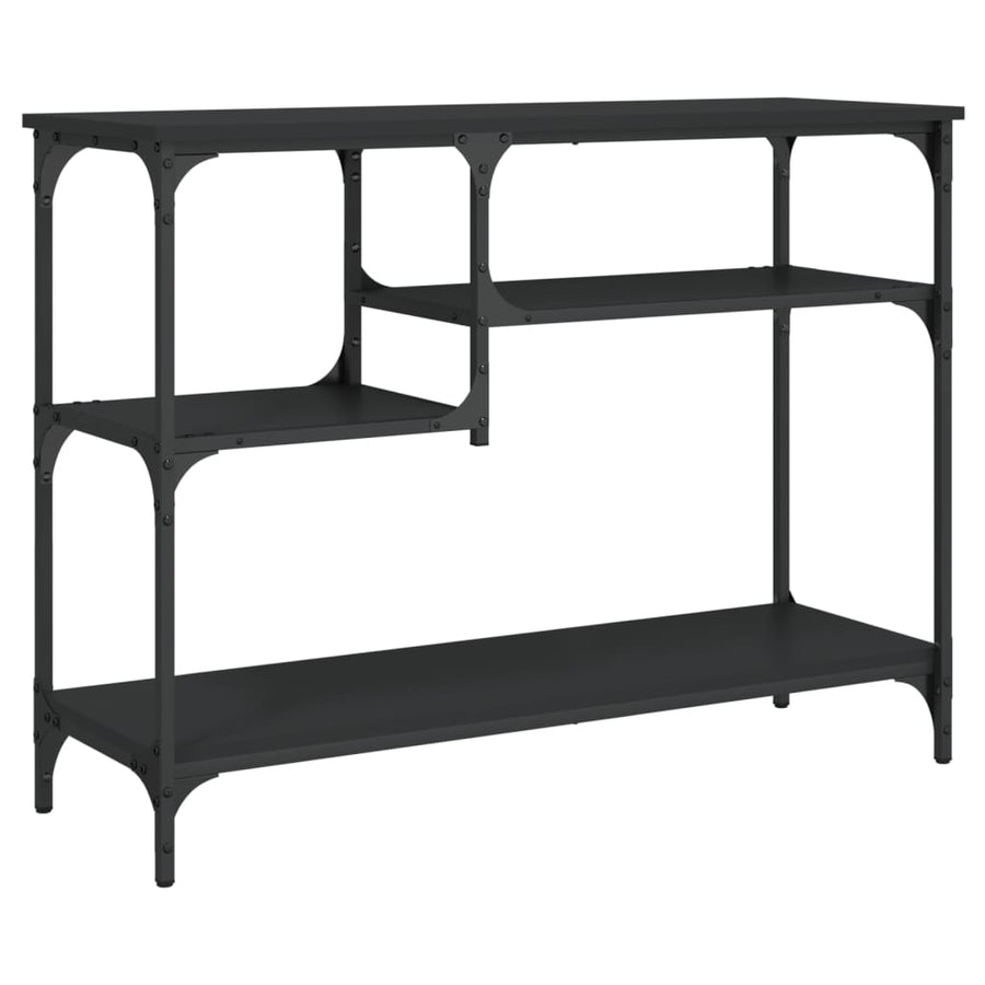 Wandtafel Met Schappen 00X35X75 Cm Zwart