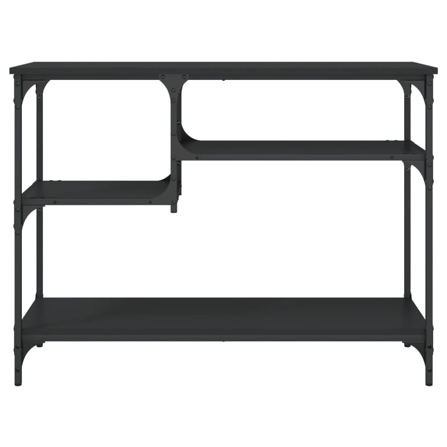 Wandtafel Met Schappen 00X35X75 Cm Zwart