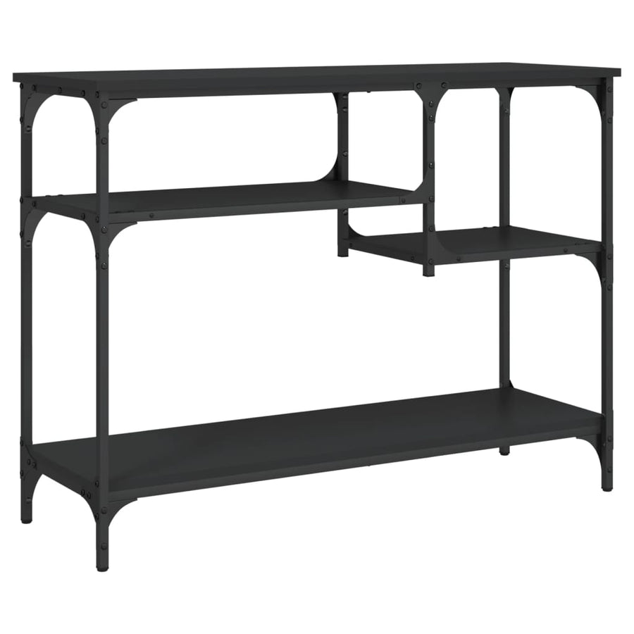 Wandtafel Met Schappen 00X35X75 Cm Zwart