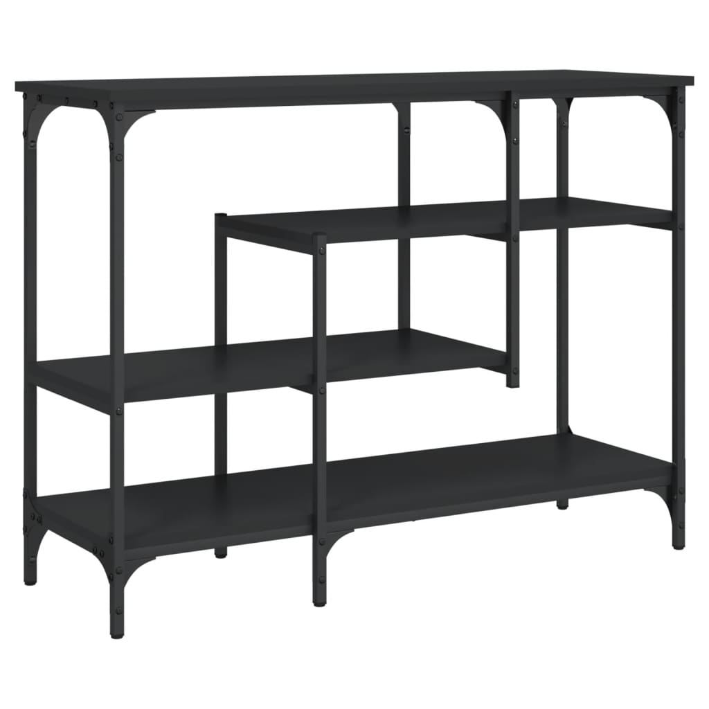 Wandtafel Met Schappen 00X35X75 Cm Zwart