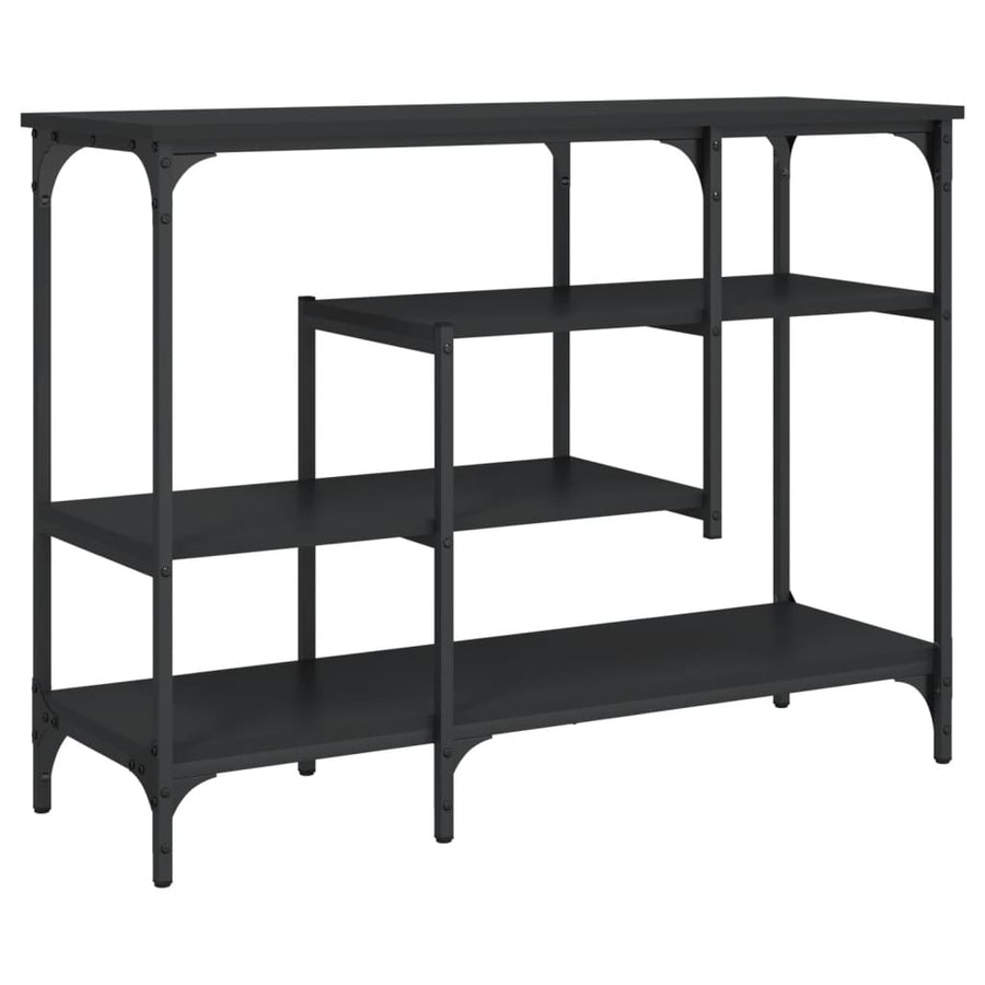 Wandtafel Met Schappen 00X35X75 Cm Zwart