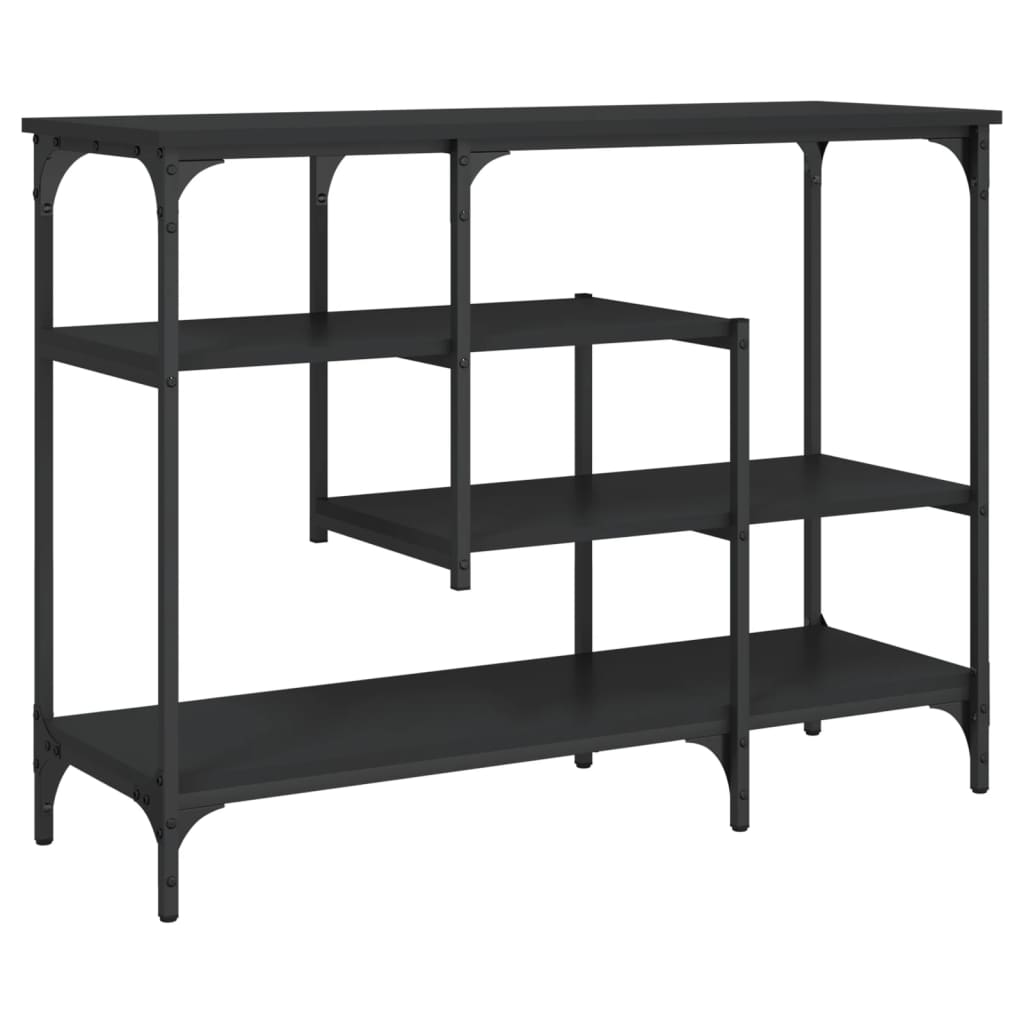 Wandtafel Met Schappen 00X35X75 Cm Zwart