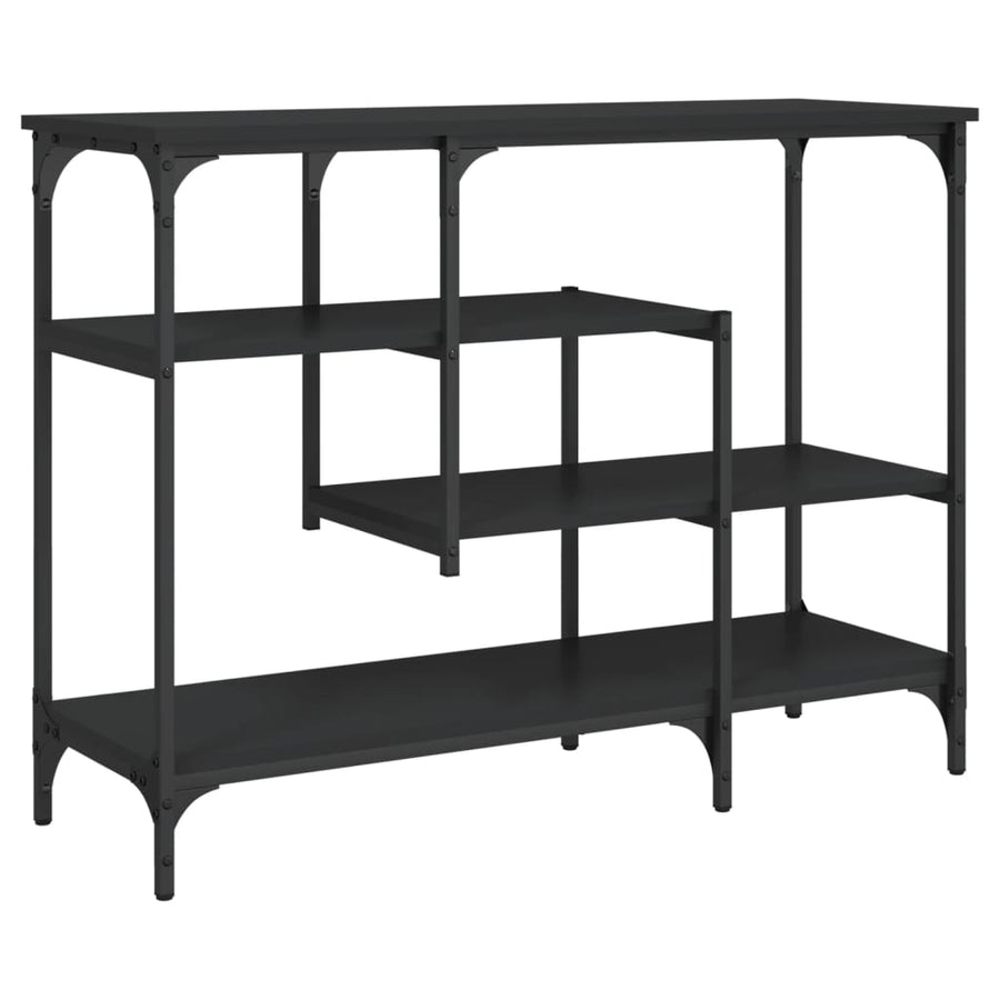 Wandtafel Met Schappen 00X35X75 Cm Zwart