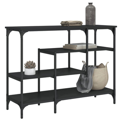 Wandtafel Met Schappen 00X35X75 Cm Zwart