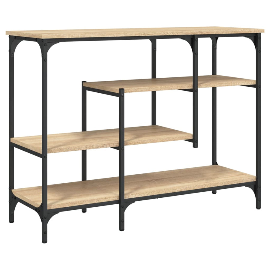 Wandtafel Met Schappen 00X35X75 Cm Kleurig Sonoma eiken