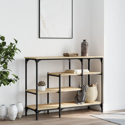 Wandtafel Met Schappen 00X35X75 Cm Kleurig Sonoma eiken