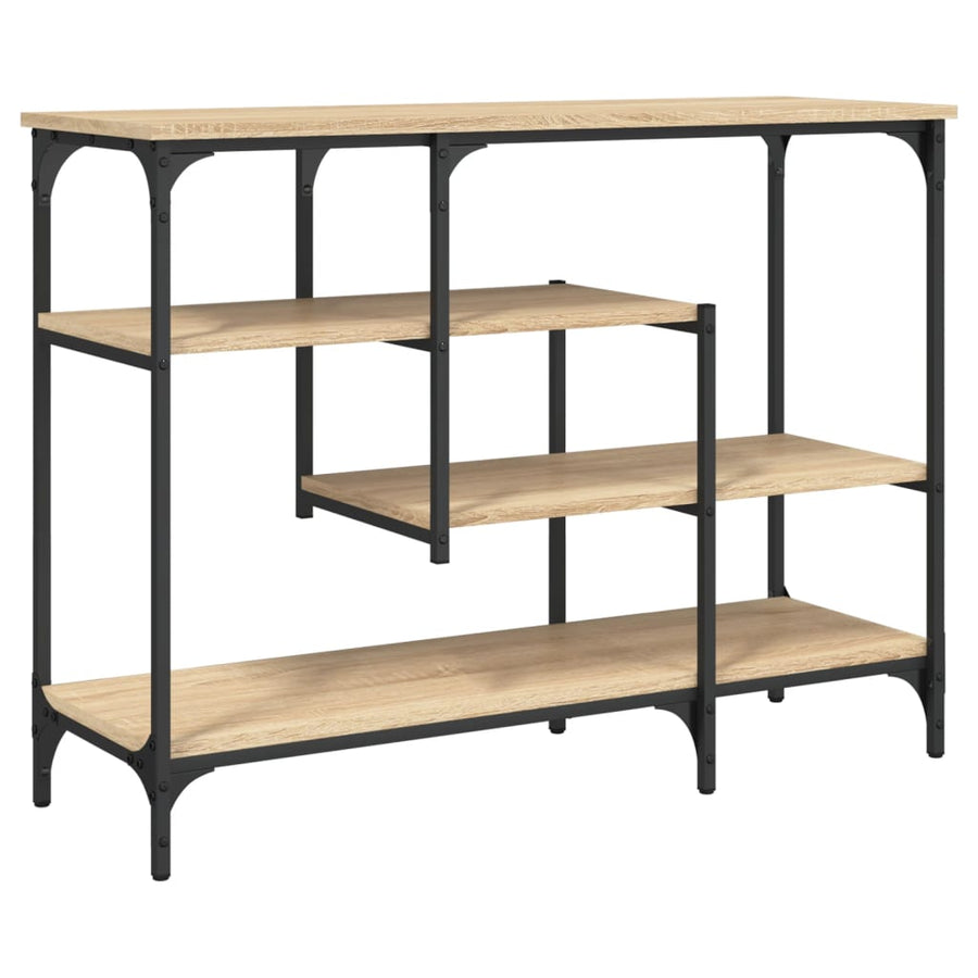 Wandtafel Met Schappen 00X35X75 Cm Kleurig Sonoma eiken