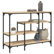 Wandtafel met schappen 100x35x75 cm sonoma eiken
