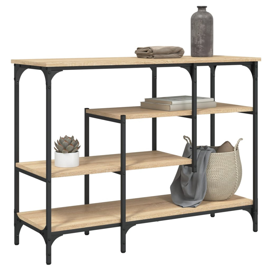 Wandtafel Met Schappen 00X35X75 Cm Kleurig Sonoma eiken