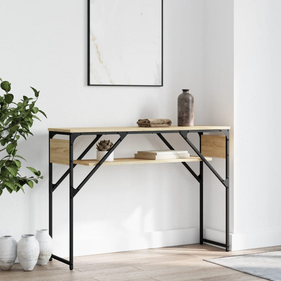 Wandtafel Met Schap 105X30X75 Cm Bewerkt Hout Kleur Sonoma eiken 105 cm