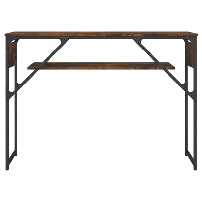 Wandtafel Met Schap Bewerkt Hout 105 x 30 x 75 cm Gerookt eiken