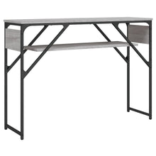 Wandtafel Met Schap Bewerkt Hout 105 x 30 x 75 cm Grijs sonoma