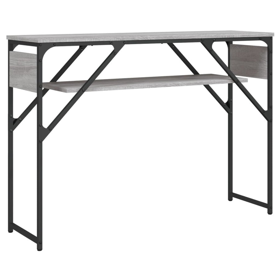 Wandtafel Met Schap Bewerkt Hout 105 x 30 x 75 cm Grijs sonoma