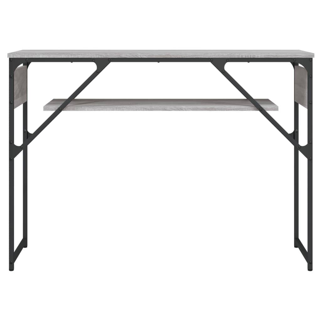 Wandtafel Met Schap Bewerkt Hout 105 x 30 x 75 cm Grijs sonoma