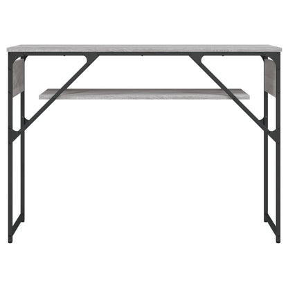 Wandtafel Met Schap Bewerkt Hout 105 x 30 x 75 cm Grijs sonoma
